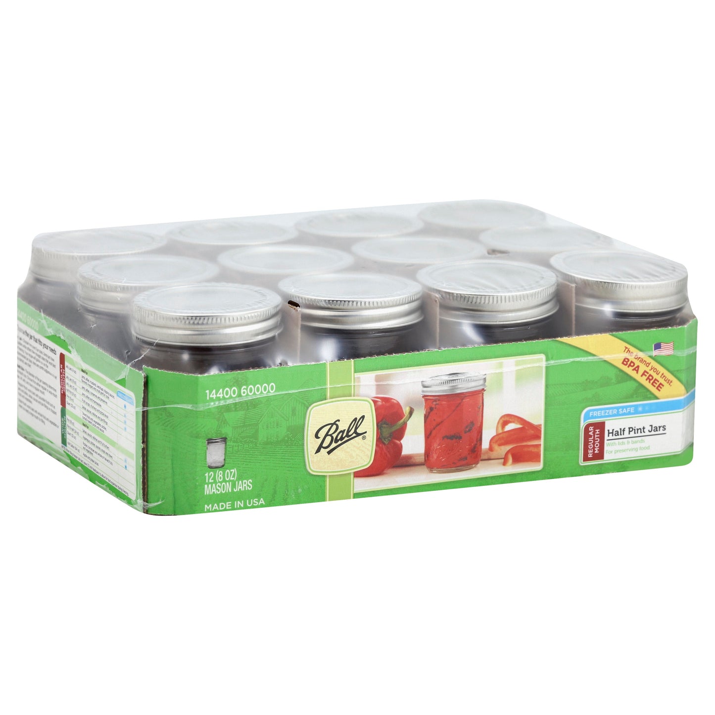 Ball Regular Mouth Canning Jars - 8 OZ Jars 12 Pack