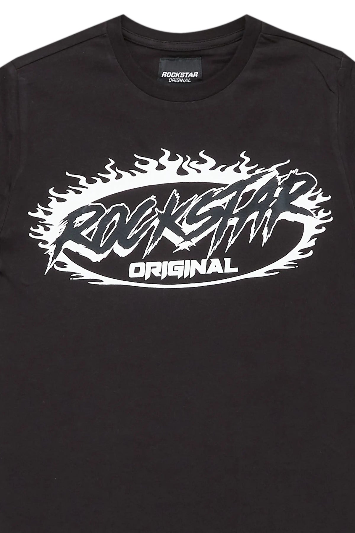 Boys Bakari Black Graphic T-Shirt