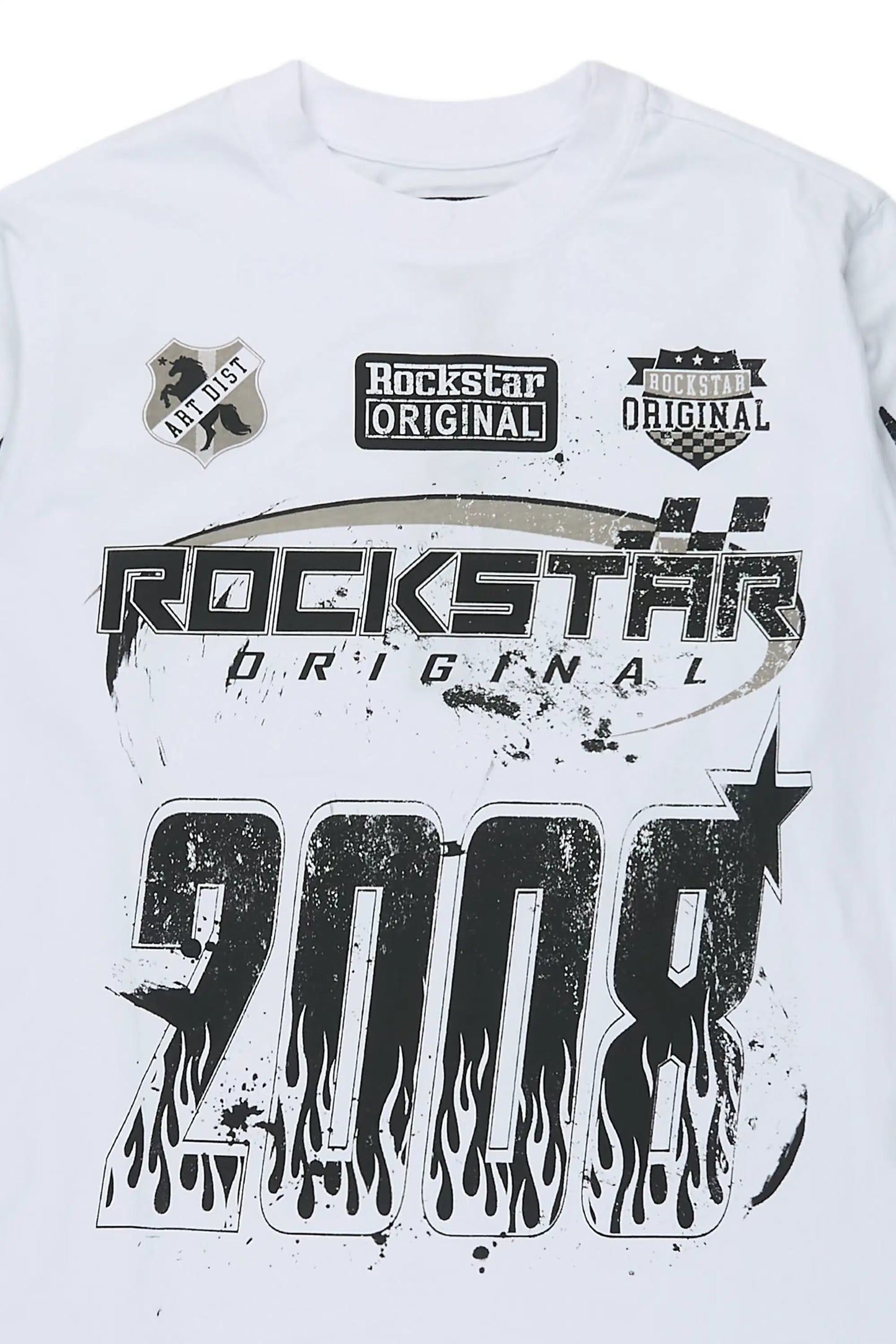 Boys Amos White Long Sleeve Graphic T-Shirt