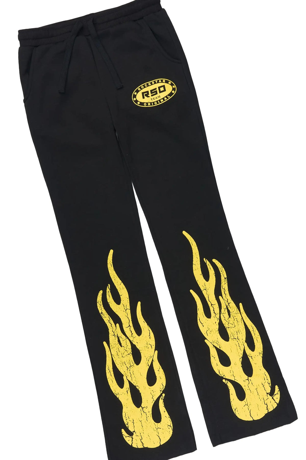 Boys Amos Black/Yellow T-Shirt/Stacked Baggy Pant Set