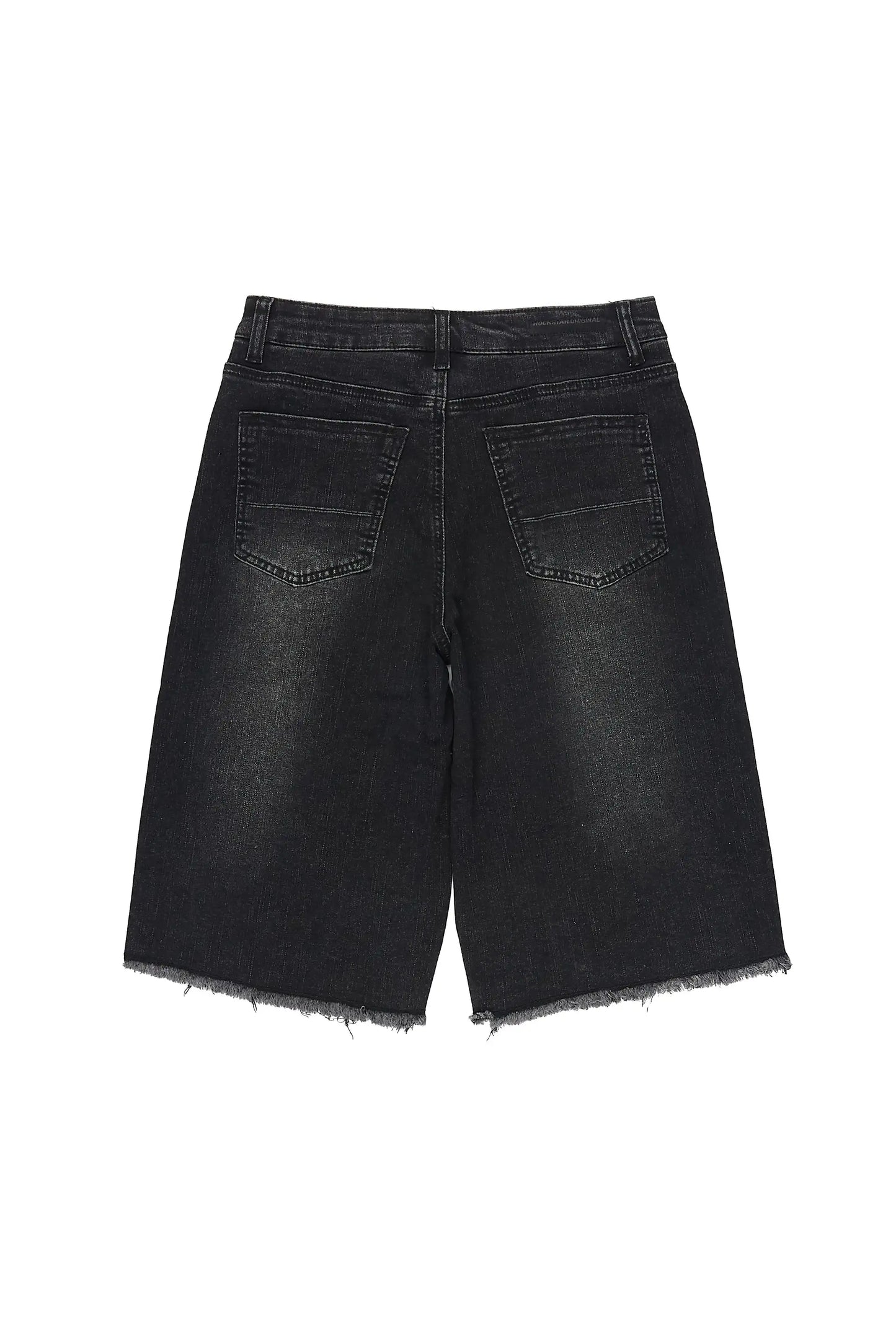 Boys Allex Black Rhinestone Baggy Jort