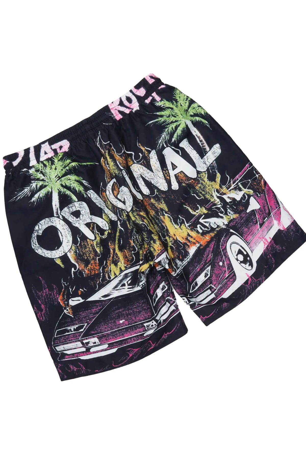 Boys Axrain Black Button Down Shirt/Short Set