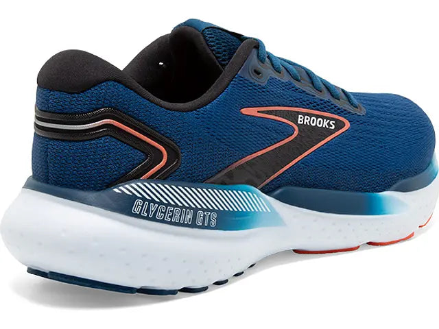 Brooks Mens Glycerin GTS 21- Blue Opal/Black/Nasturtium (1104201D474)