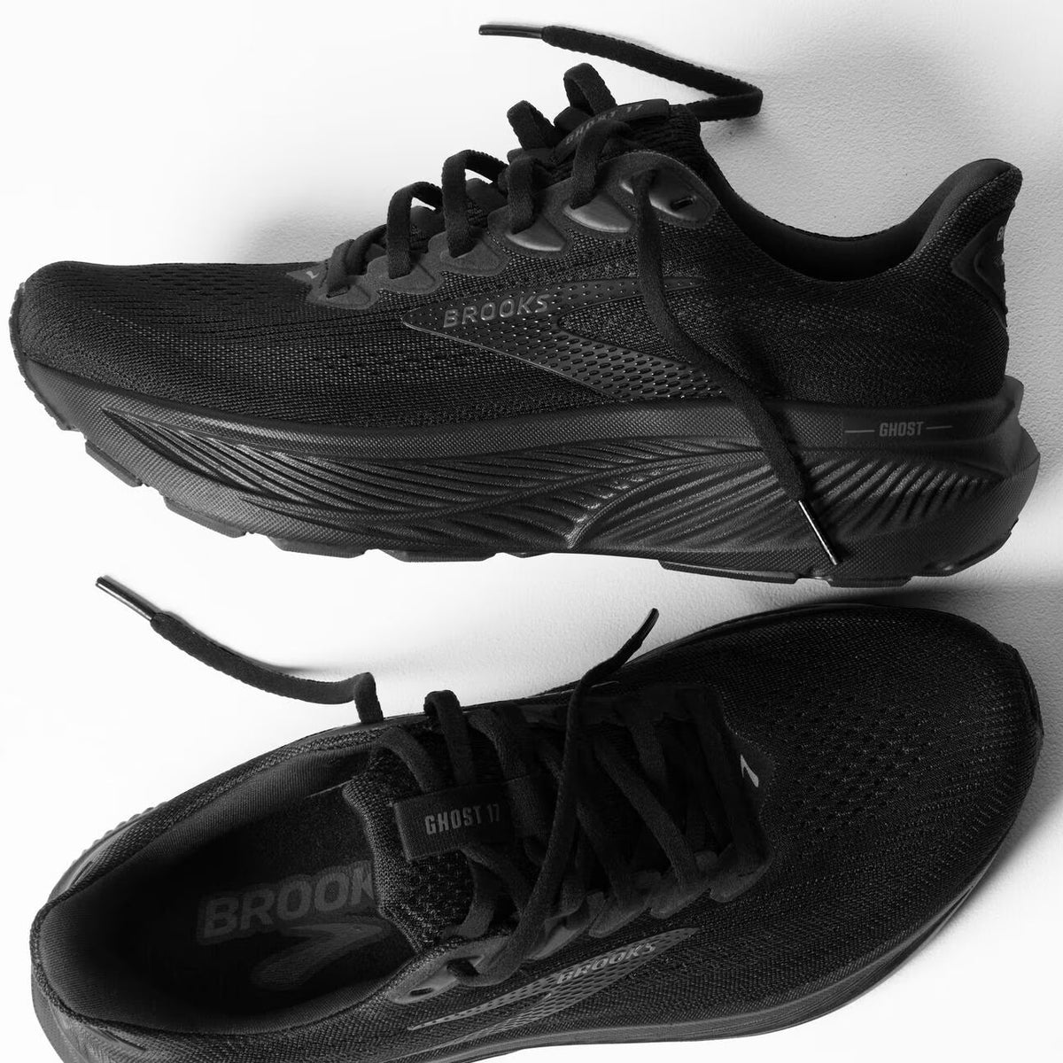 Brooks Men's Ghost 17 (2E Wide) - Black/Black/Ebony