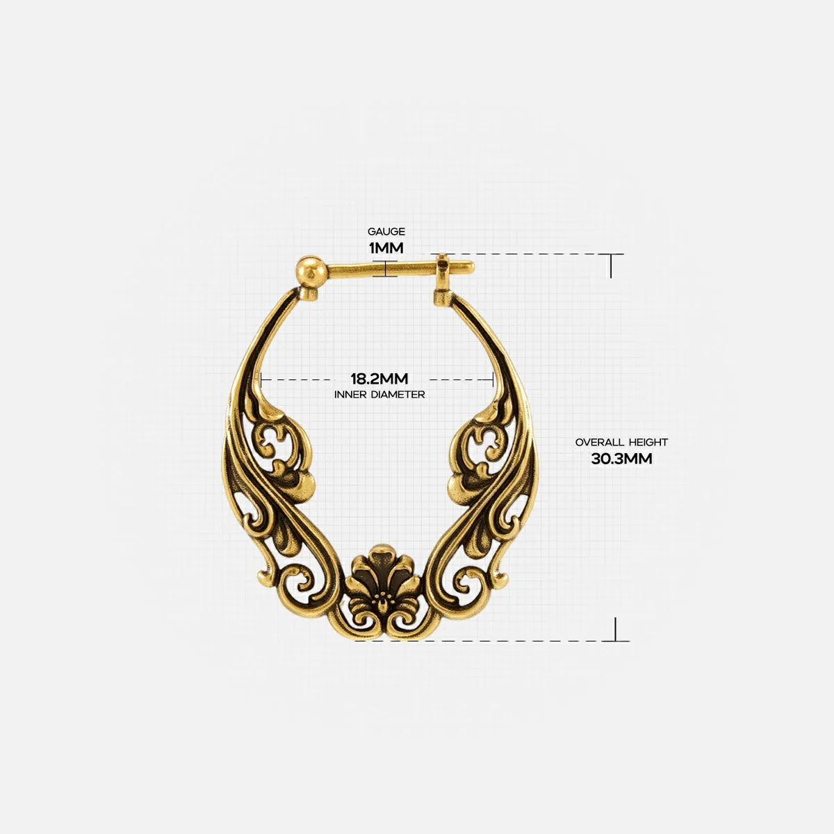 FLORAL SCROLL EARRINGS