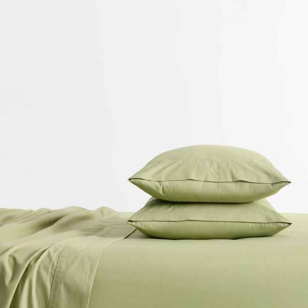 250 Thread Count Australian Cotton 2 Pack Standard Pillowcasses - Sage