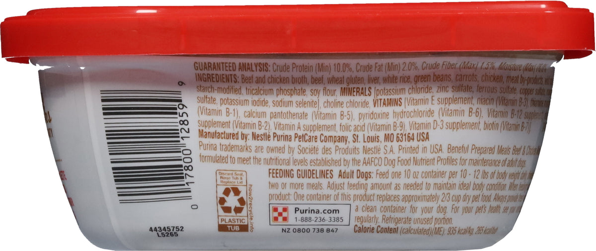 Beneful Prepared Meals Beef & Chicken Medley Dog Food 10 oz - 8 Pack