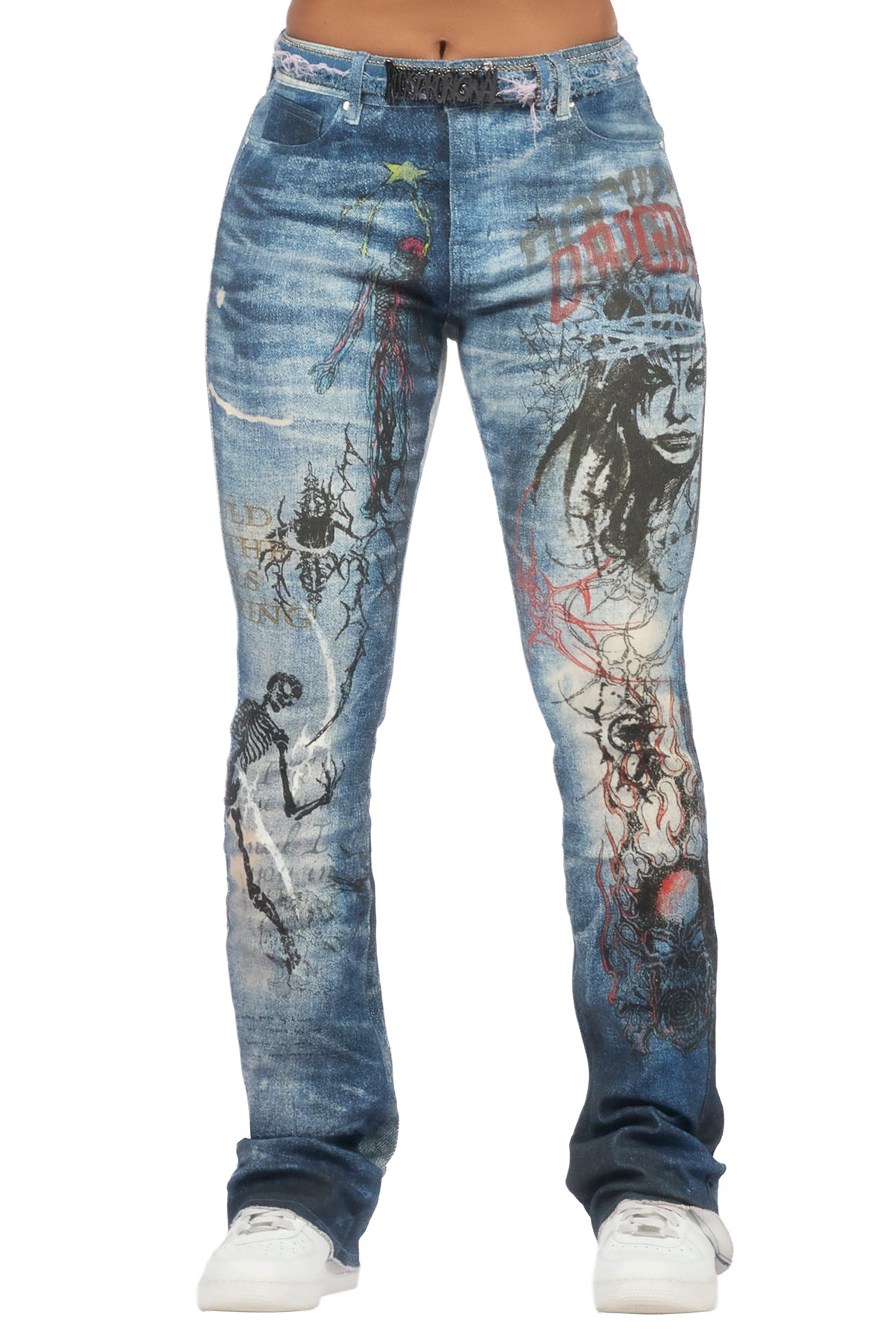 Arvana Med. Wash Stacked Flare Jean