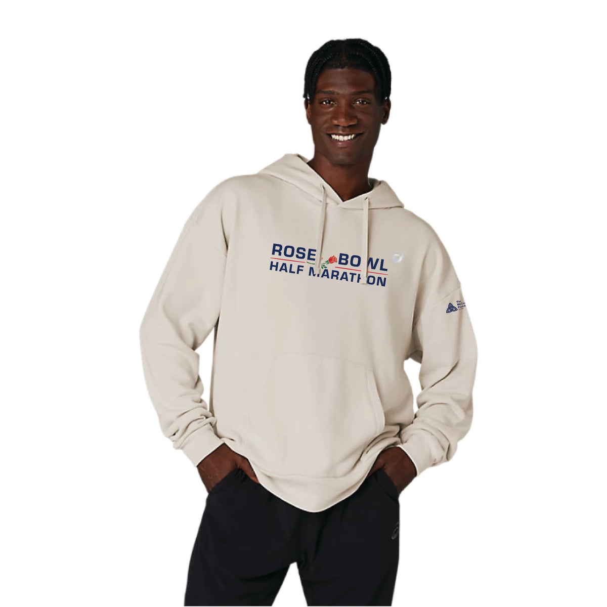 2026 Rose Bowl Half Marathon - ASICS Unisex Sweat Relax Pull Over Hoodie Oatmeal (2031E699) (RB26-01)