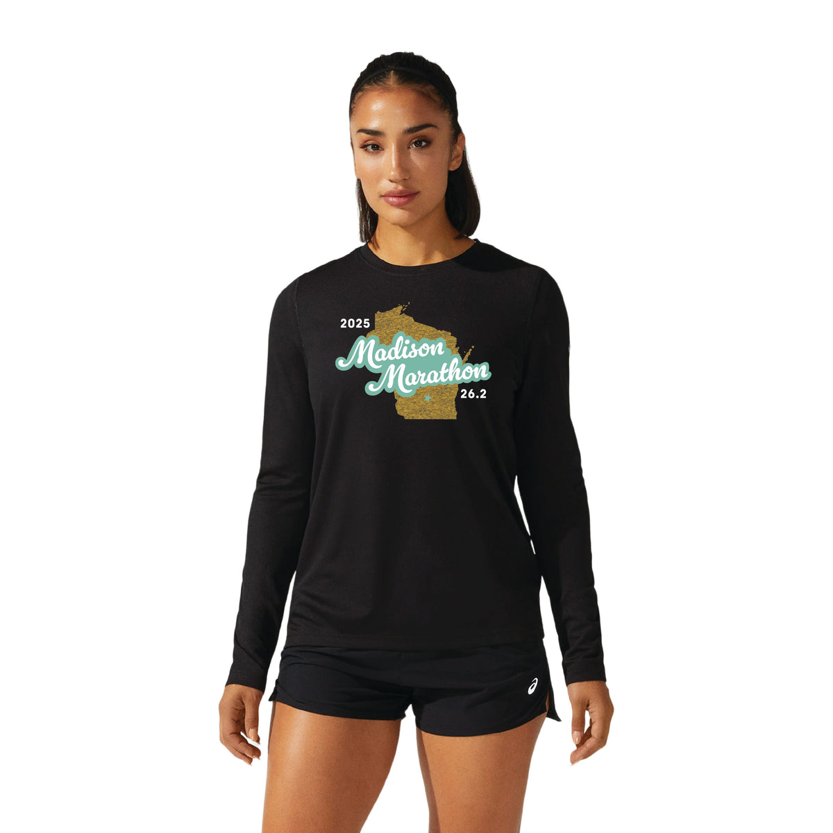 2025 Madison Marathon - ASICS Women's Ready Set Long Sleeve Tee Black (2012b468) (MM-01)