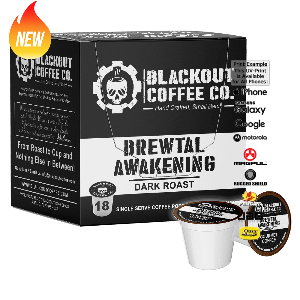BREWTAL AWAKENING DARK ROAST COFFEE PODS 18CT