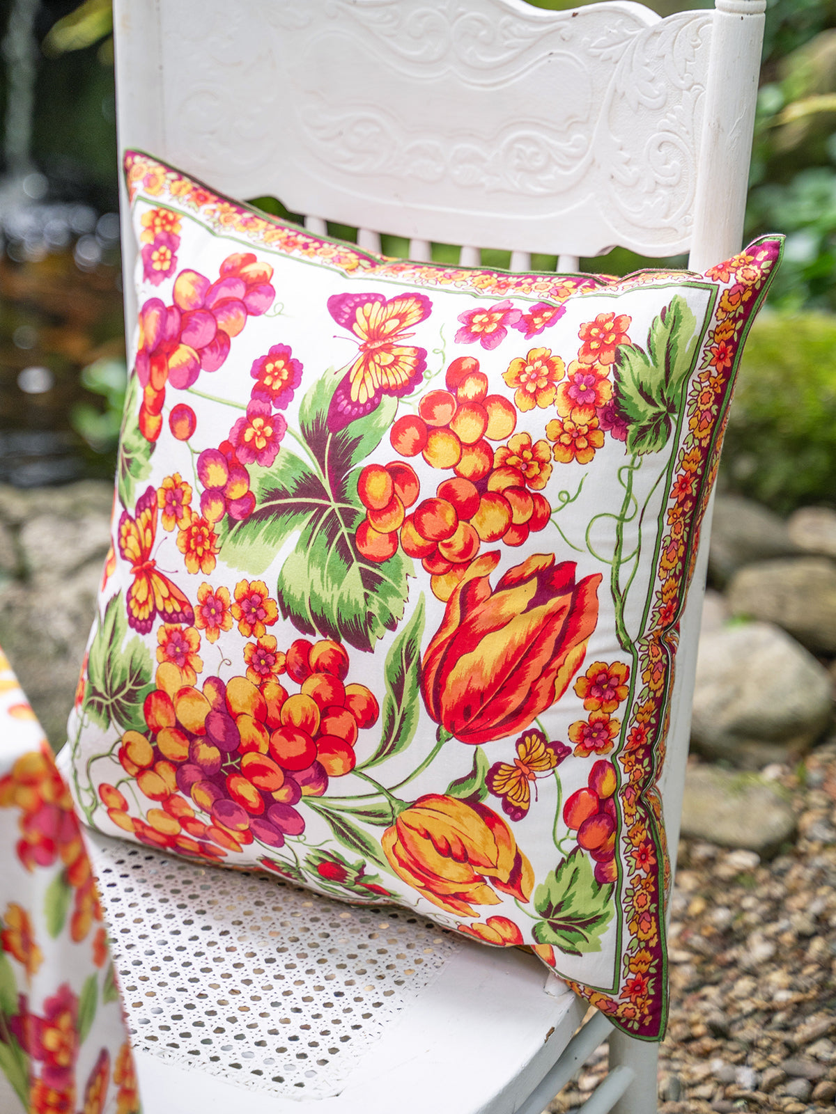 April Cornell - Cornucopia Ecru Cushion Cover