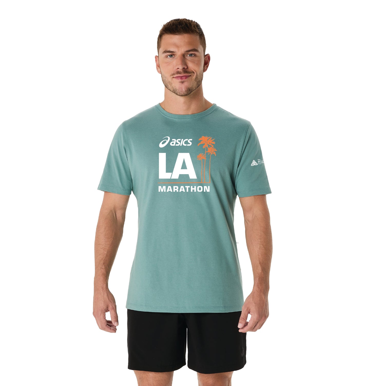 2026 ASICS Los Angeles Marathon - ASICS Men's Short Sleeve Tee Celadon (2011D028) (LA26-06)