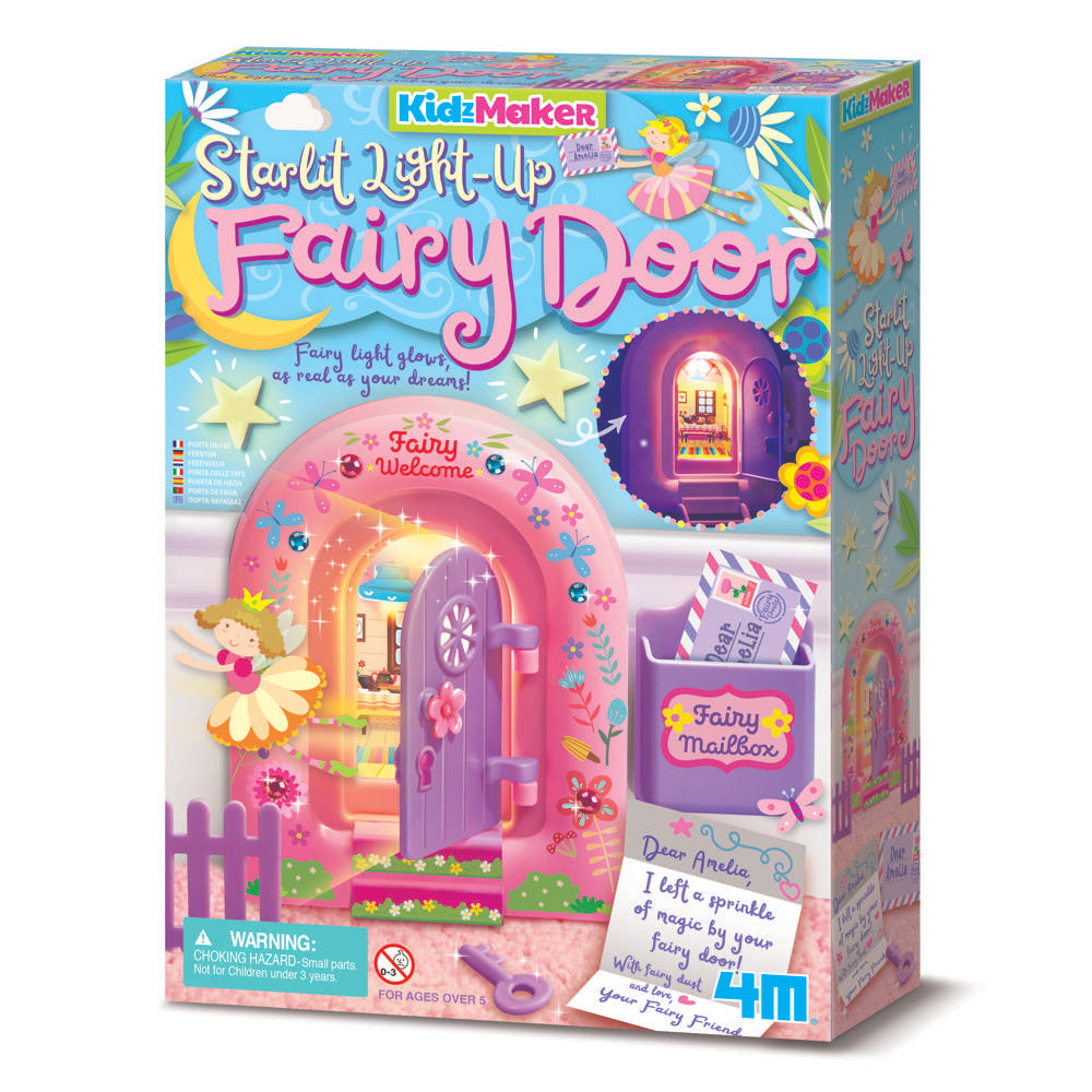 4M Starlit Light Up Fairy Door KidzMaker DIY Craft Kit Bigjigs Toys