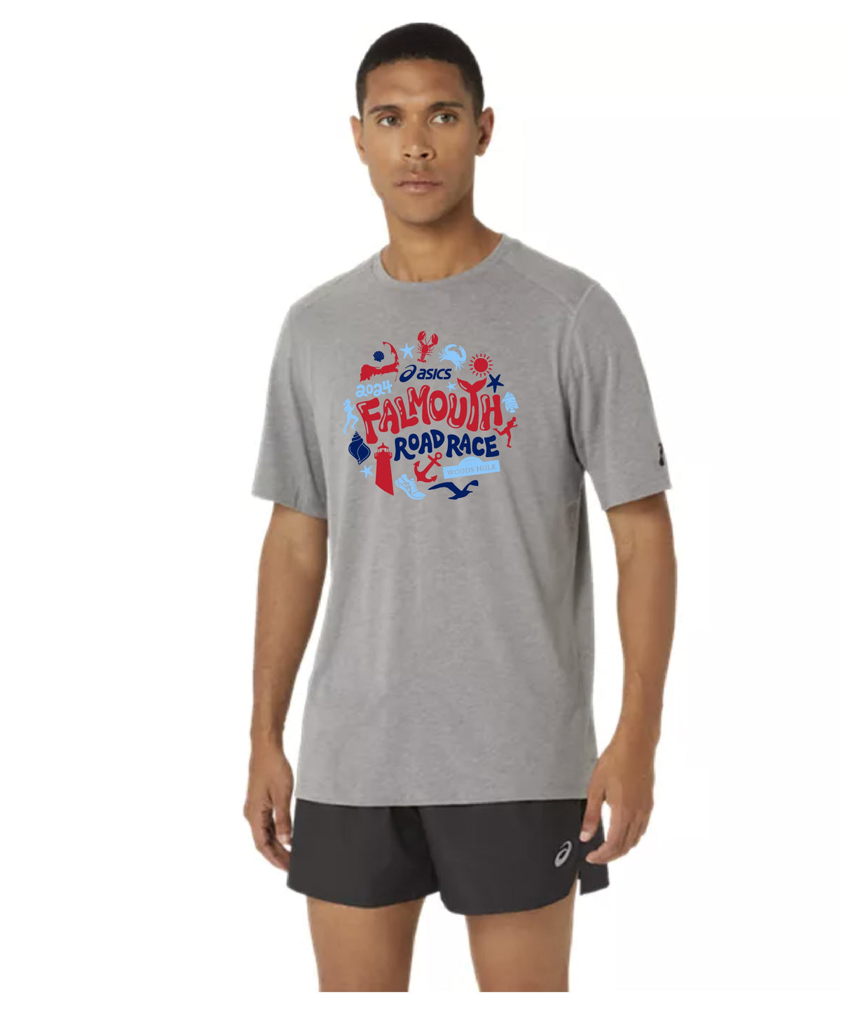 Asics Men's Falmouth Road Race 2024 Collage Graphic Tee (1011439457-020) FRR35 (POS)