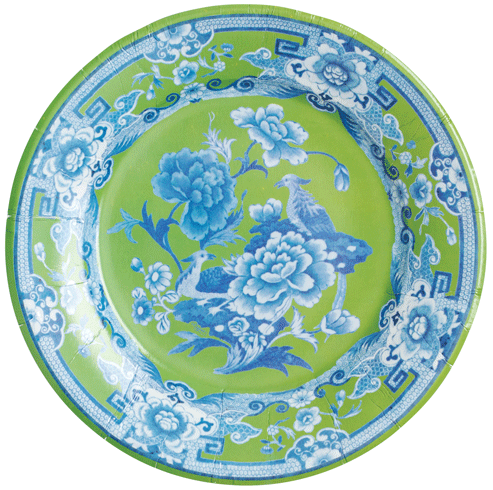 Green and Blue Caspari Salad/Dessert Plates