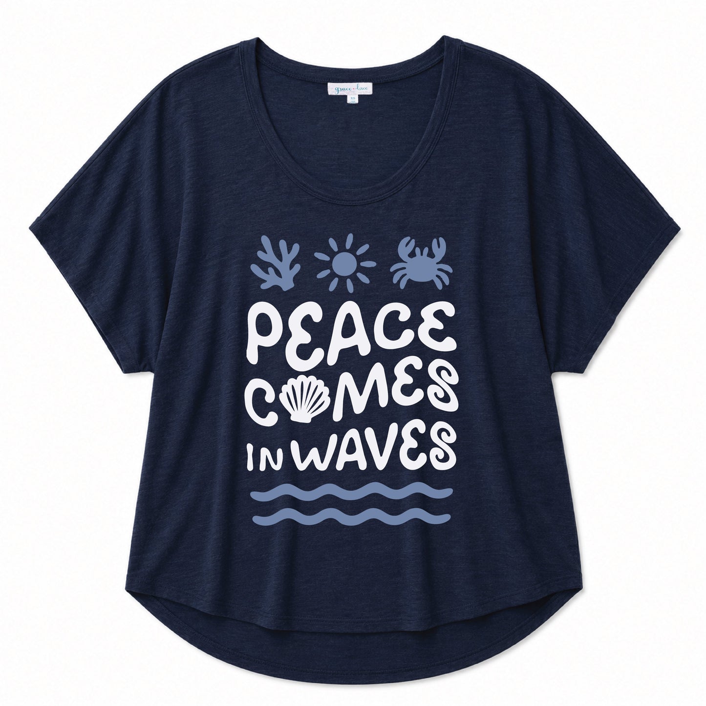 Peace Comes in Waves Graphic Tee