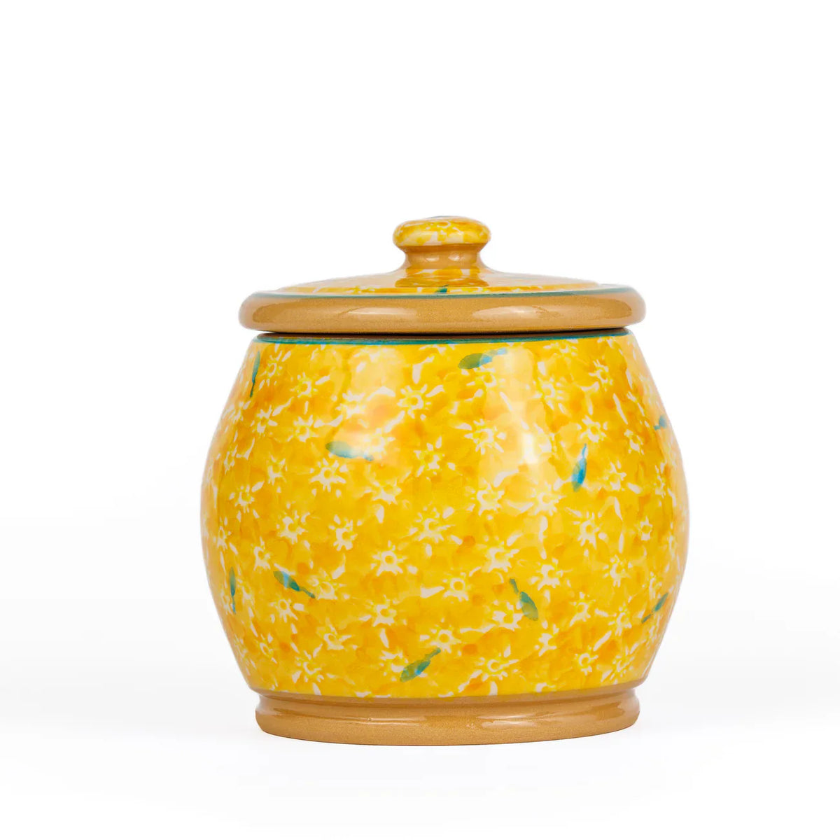 Nicholas Mosse Small Round Lidded Jar, Yellow Lawn