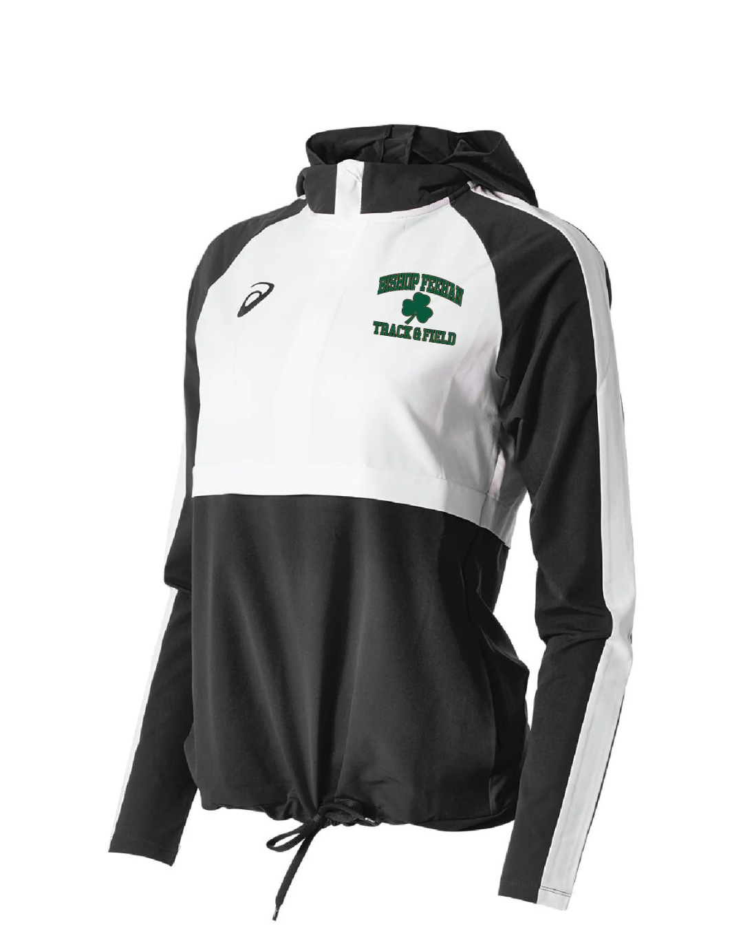 Bishop Feehan Cross Country and Track & Field Team Store- ASICS Women's Team Woven Track Jacket (Black/White)(2032 A757.9001)