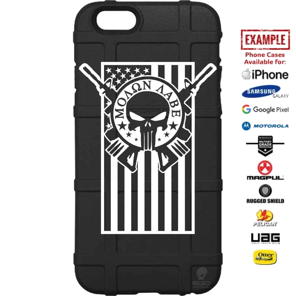 Molon Labe, Come and Take Em' Custom Printed Case Design for Apple, Samsung, Google & Motorola Phone Models
