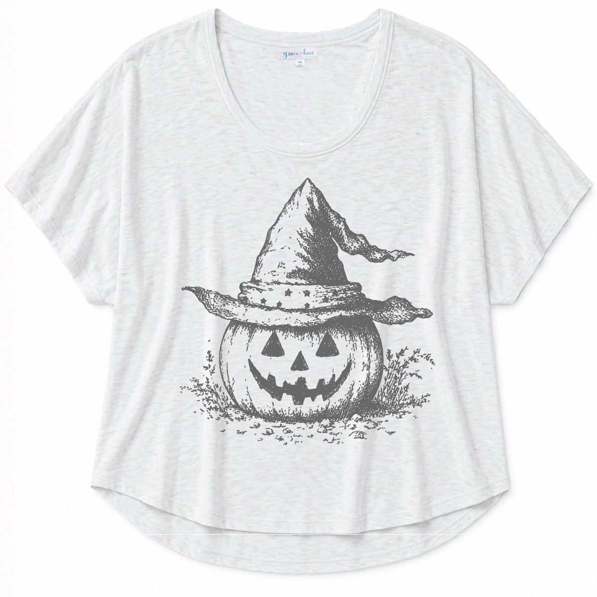 Spellbound Pumpkin Graphic Tee in White