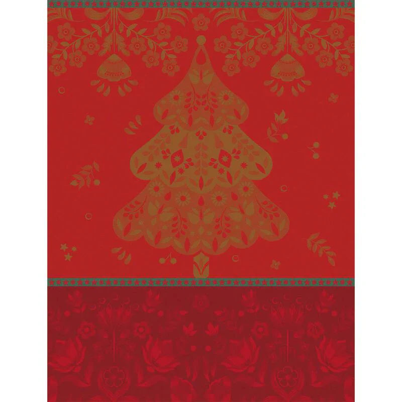 Le Jacquard Francais Tea Towel - Féerie - Sucre d'Orge (Red)