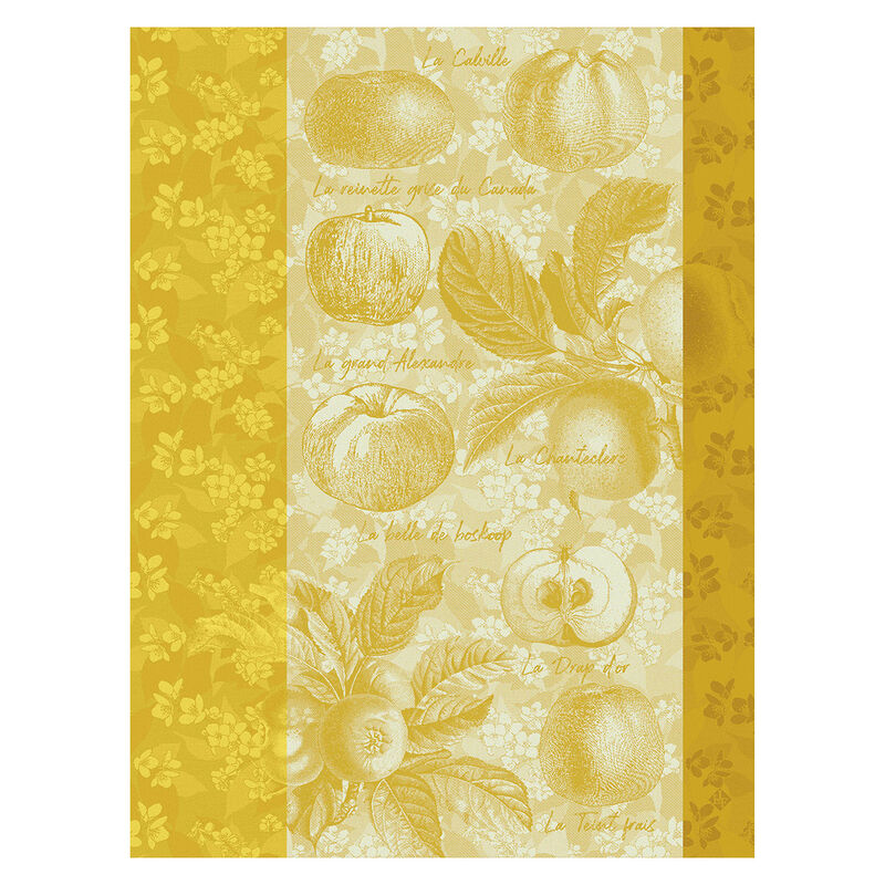 Le Jacquard Francais Tea Towel - Pommes à Croquer Yellow