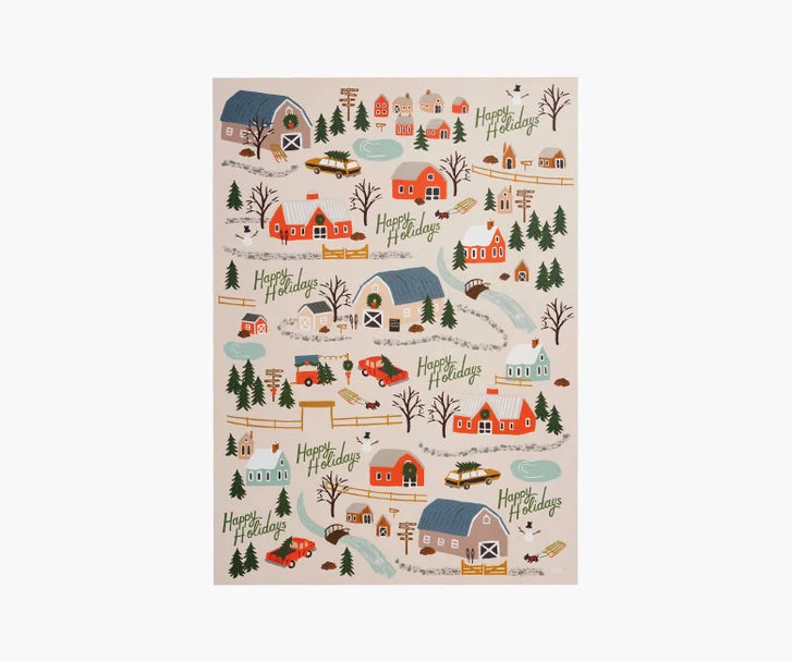 Holiday Tree Farm Wrapping Sheet