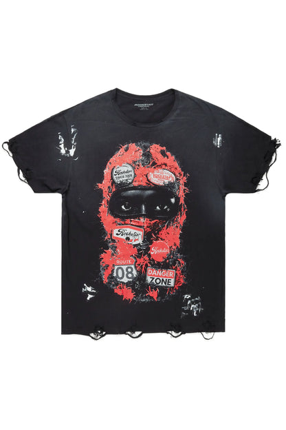 Barth Black Oversized Graphic T-Shirt