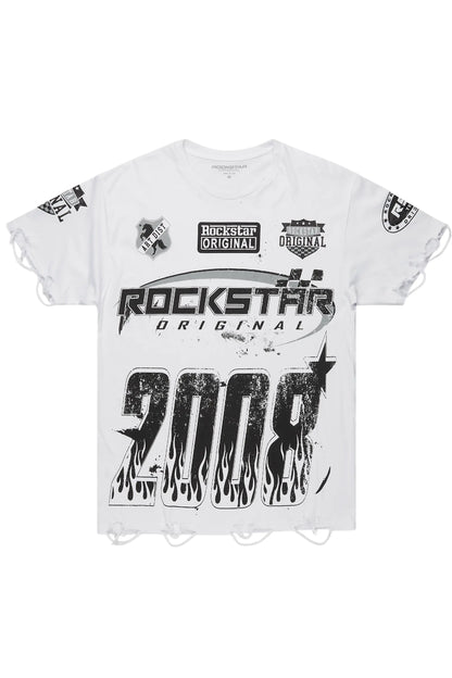 Amos White Graphic T-Shirt