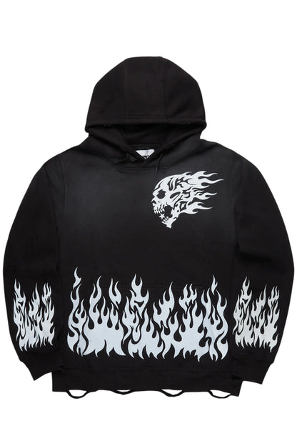 Arais Black Oversized Hoodie