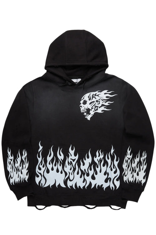Arais Black Oversized Hoodie