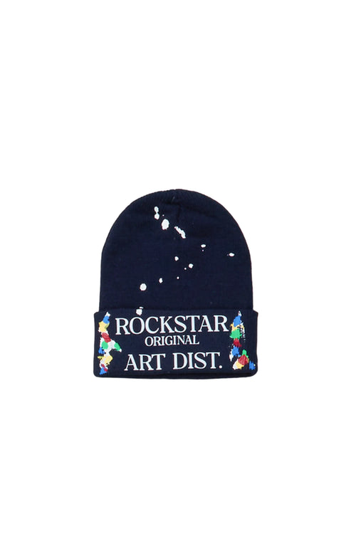 Boys Axelly Navy Graphic Beanie