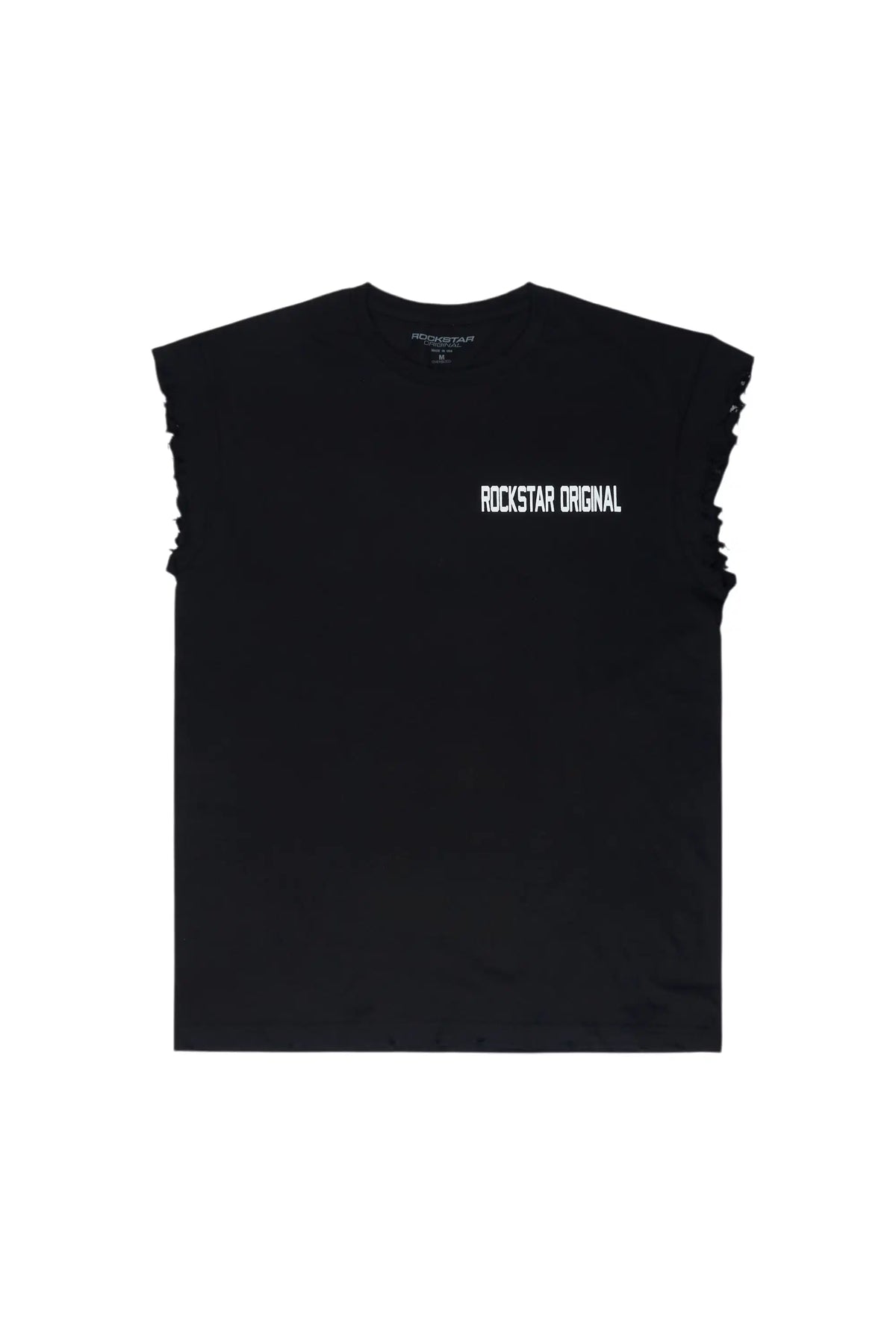 Arique Black Cut Sleeve T-Shirt