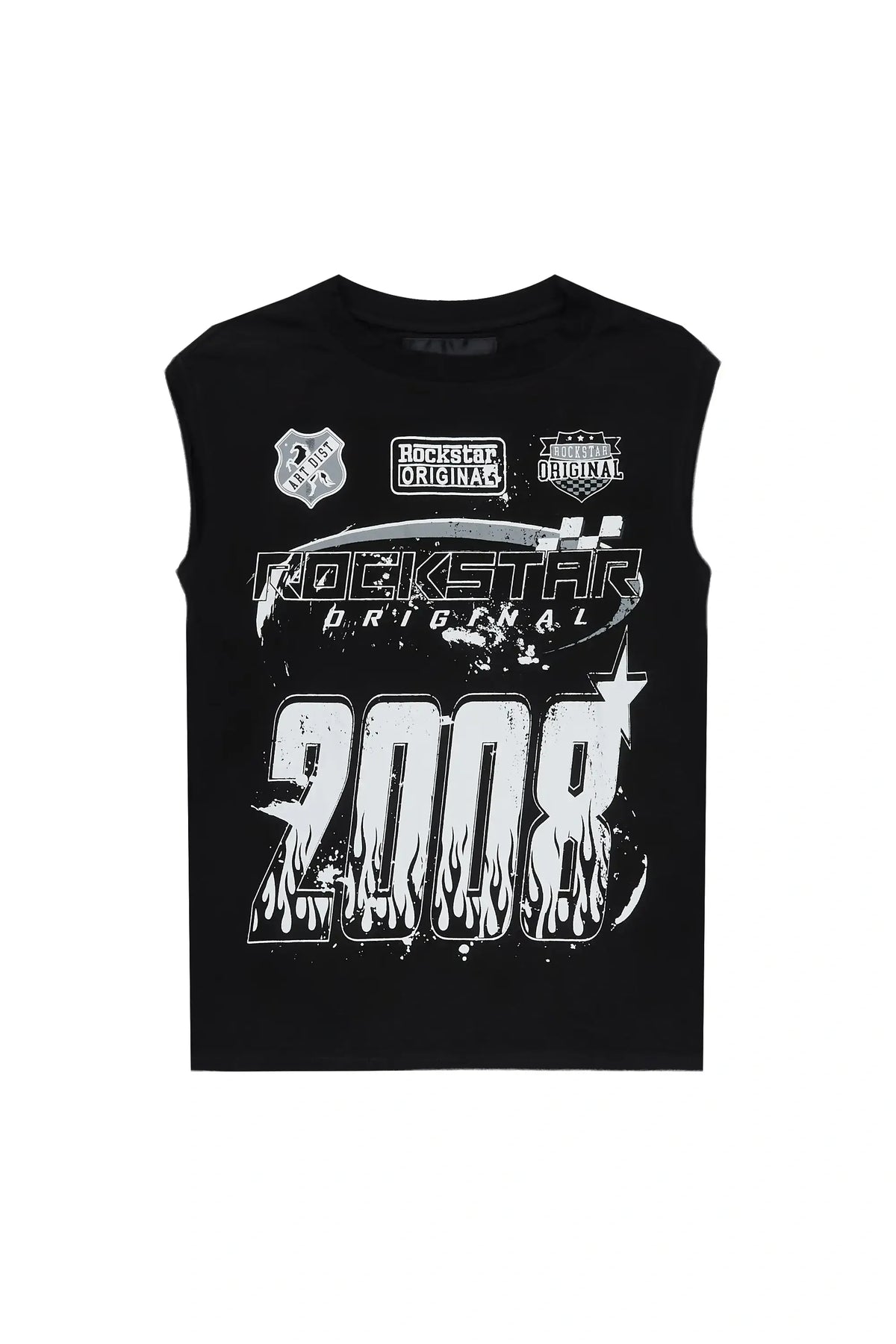 Boys Amos Black Cut Off T-Shirt
