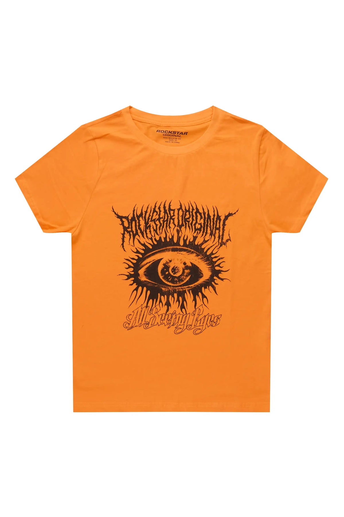 Boys All Eyes Orange Graphic T-Shirt