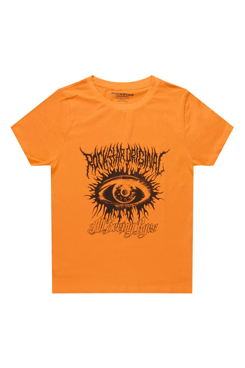 Boys All Eyes Orange Graphic T-Shirt