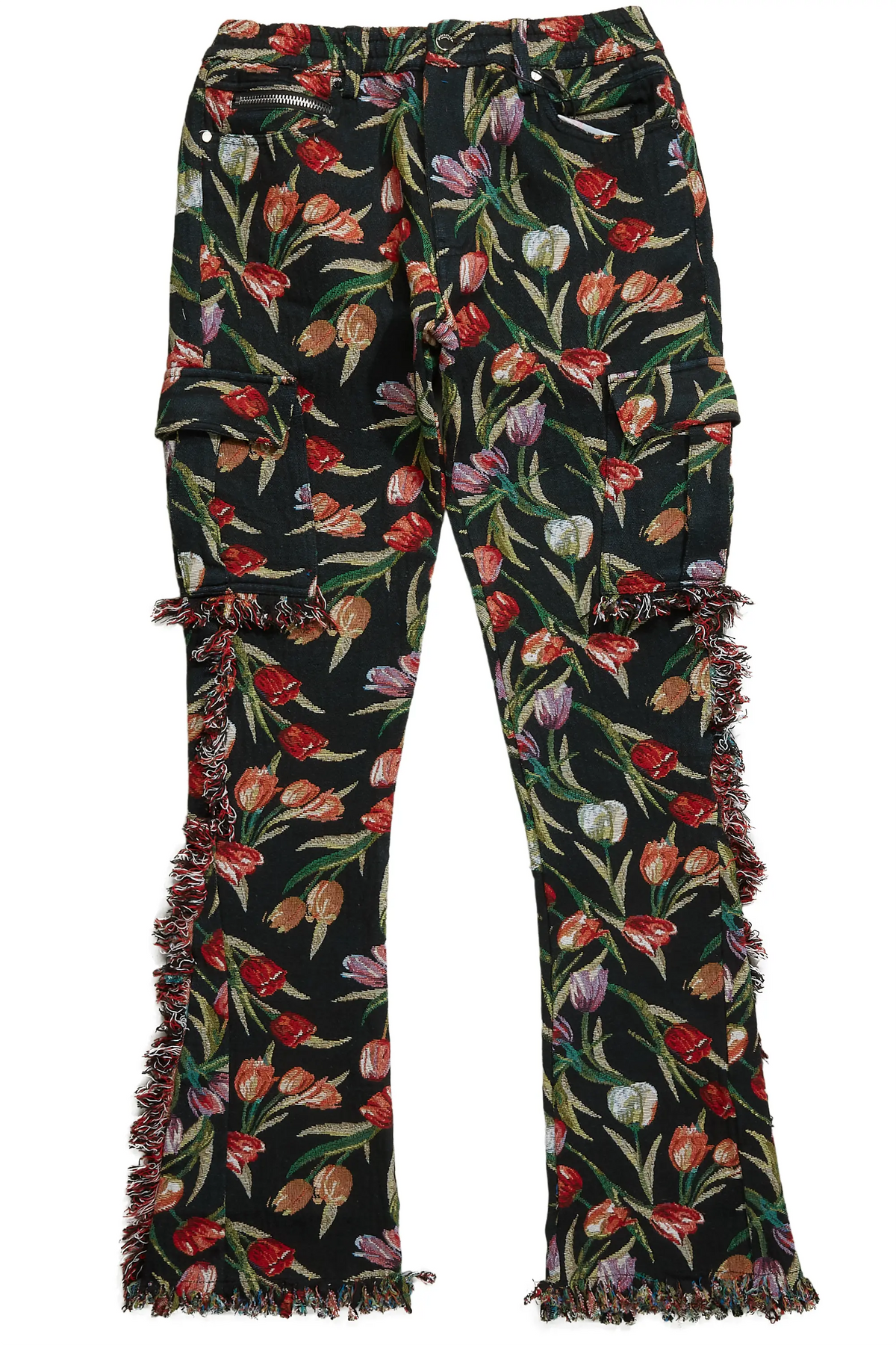 Ayami Black Slim Tapestry Flare Jean