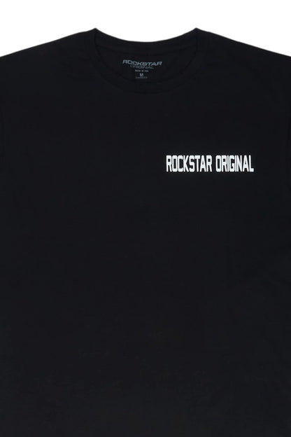 Arique Black Cut Sleeve T-Shirt