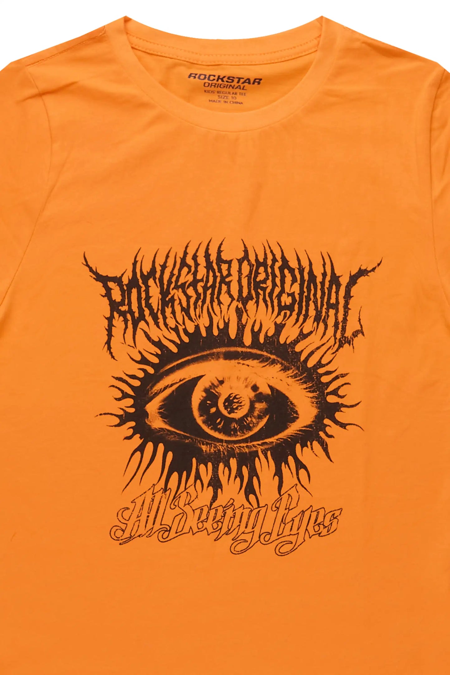 Boys All Eyes Orange Graphic T-Shirt