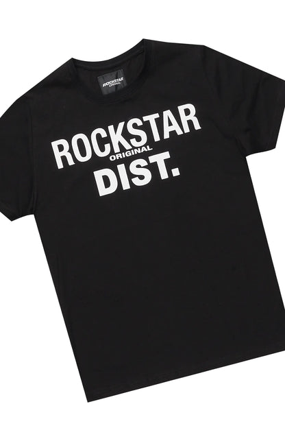 Boys Antoon Heather Grey T-Shirt Stacked Flare Set