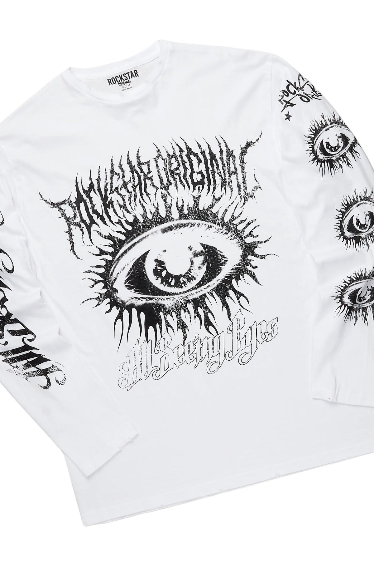 All Seeing Eyes White Long Sleeve T-Shirt & Bansi Tree Camo Super Stacked Track Set
