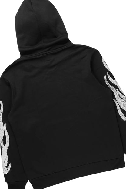 Amos Black Hoodie/Stacked Pant Track Set