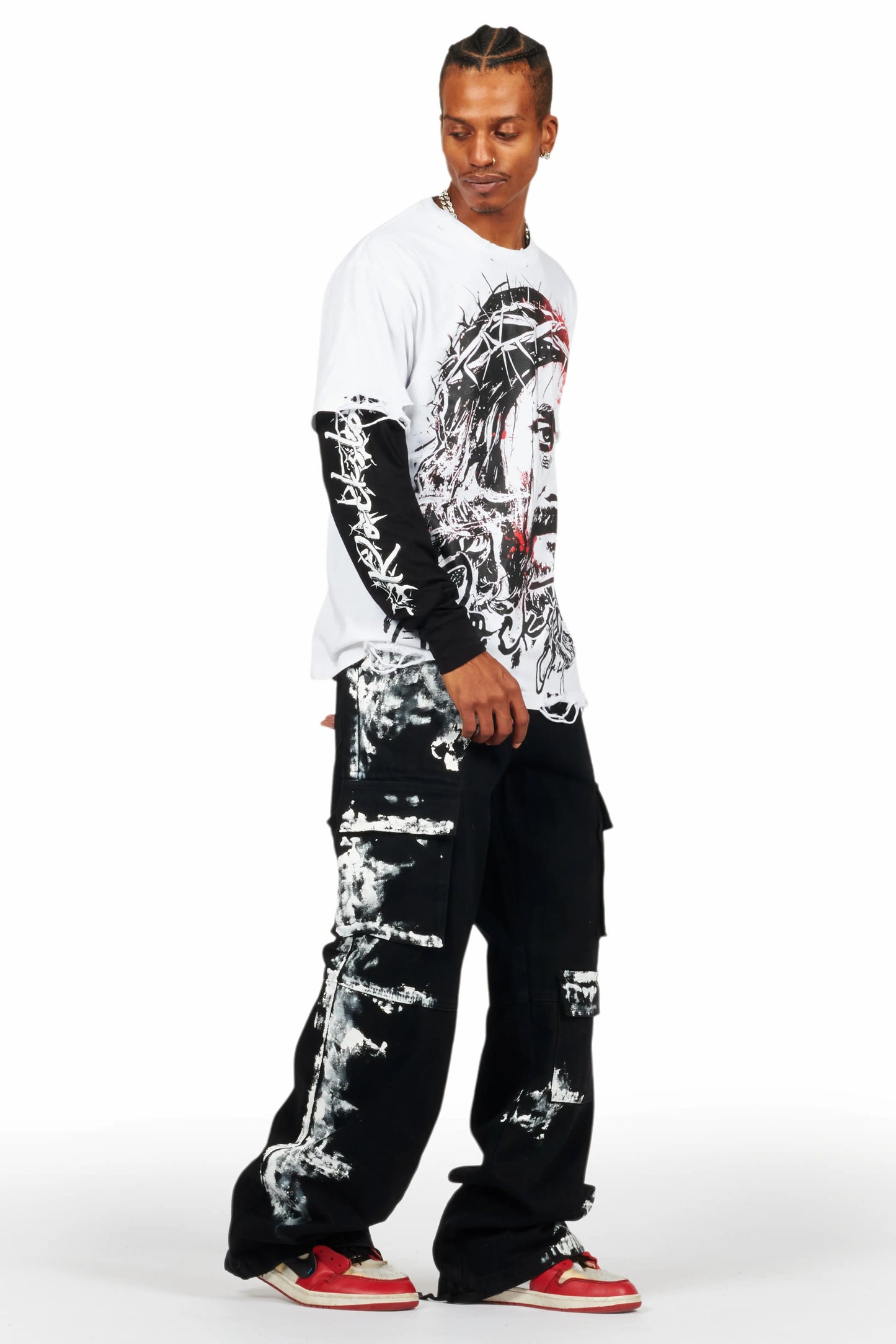 Baha Black Painter Baggy Cargo Jean