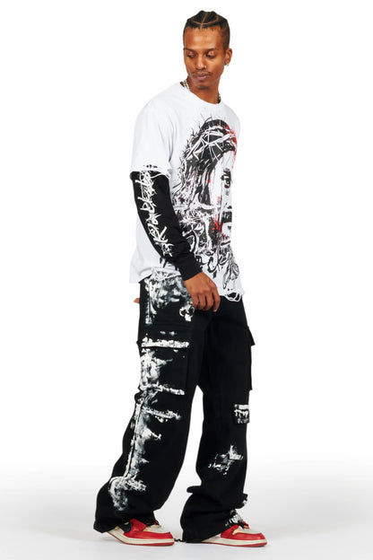 Baha Black Painter Baggy Cargo Jean