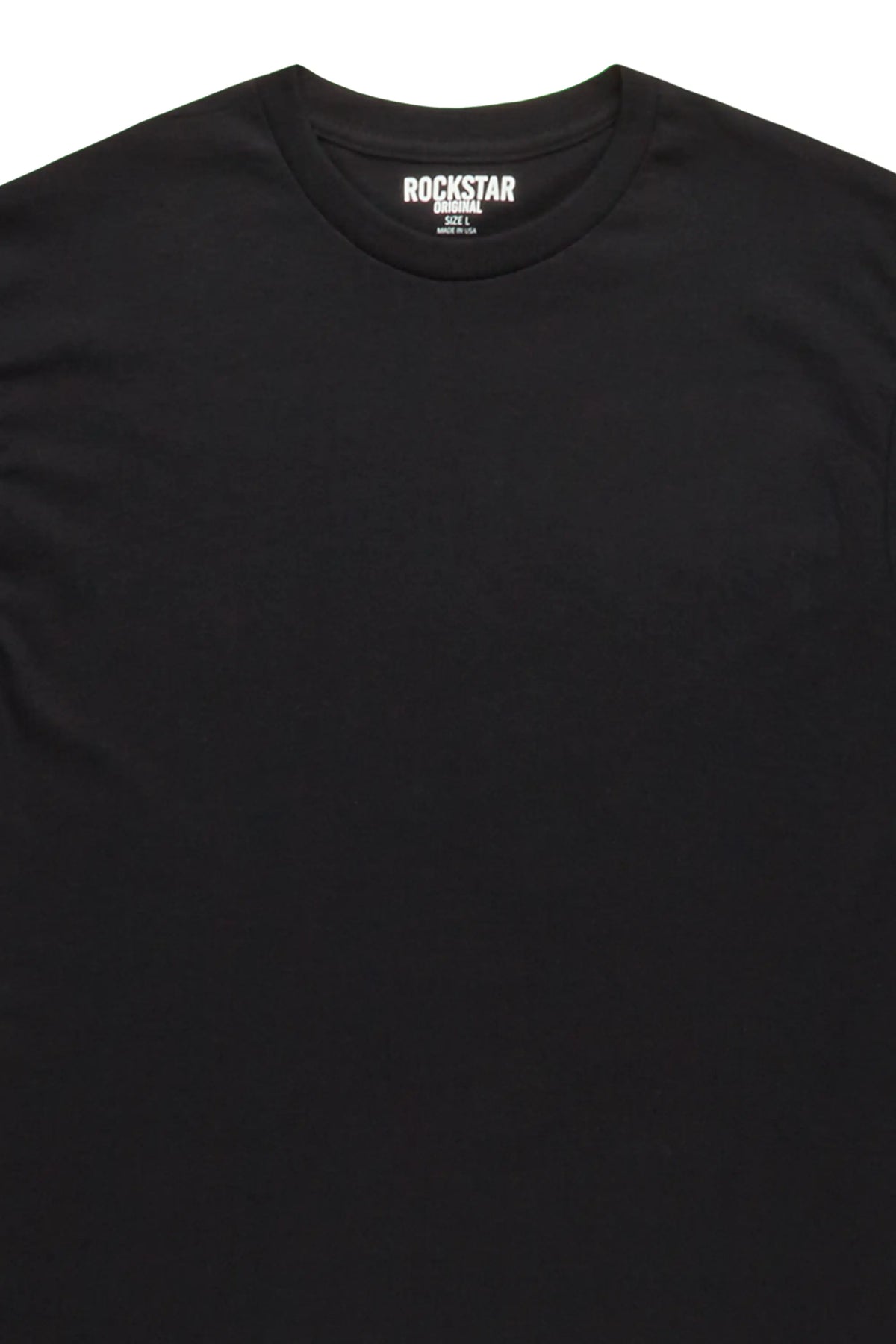 Basic Rockstar Black 2 Pack Plain T-Shirts