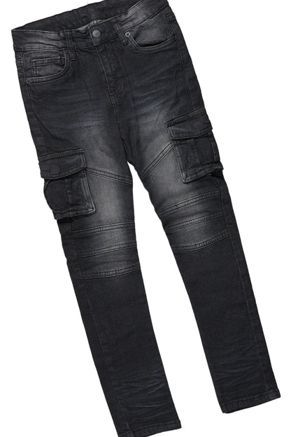 Boys Acco Grey  T-Shirt/Cargo Skinny Jean Set