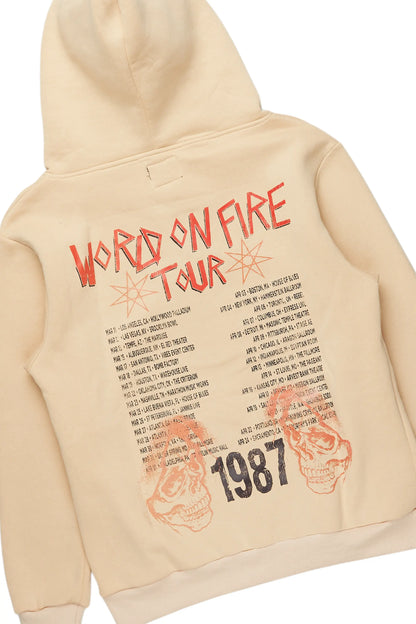 Barrett Sand Hoodie/Stacked Flare Jean Bundle
