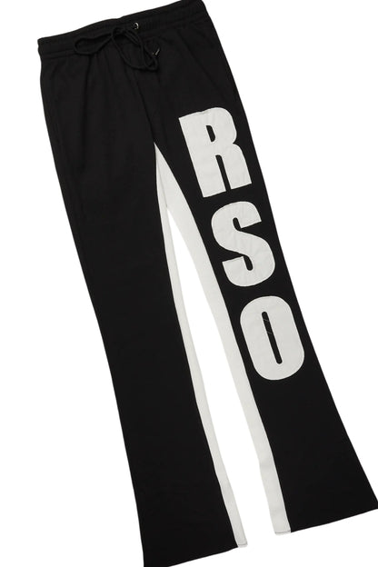 Amos Black Long Sleeve T-Shirt/Patch Baggy Pant Set