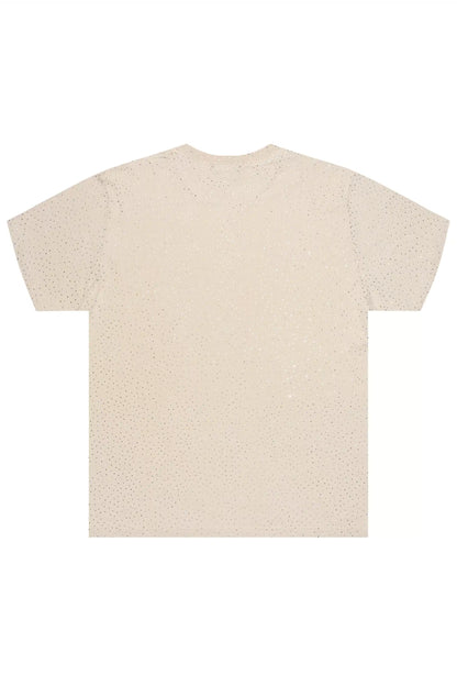 Adrianne Beige Rhinestone T-Shirt